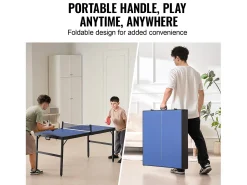 Mesa de Ping-Pong SucceBuy, Mesa de Ping-Pong Plegável, Tamanho Médio, MDF, Uso Interno