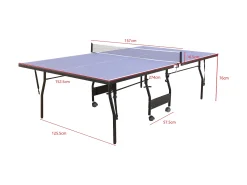 Mesa de pingue-pongue dobrável com rodinhas para interior, C274 x L152,5 x A76 cm, GARRY
