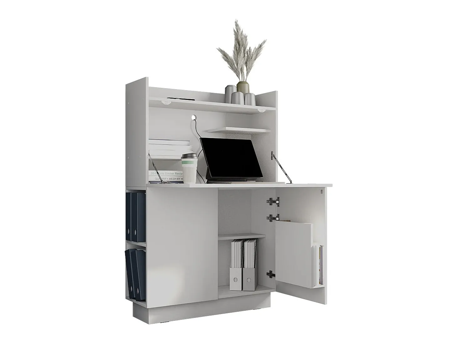 Mesa de secretária branco 85x27x118.9 alena
