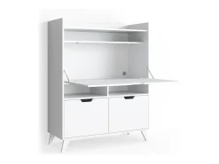 Mesa de secretária branco 110x45x140 berdi