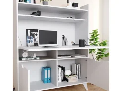 Mesa de secretária branco 110x45x140 berdi