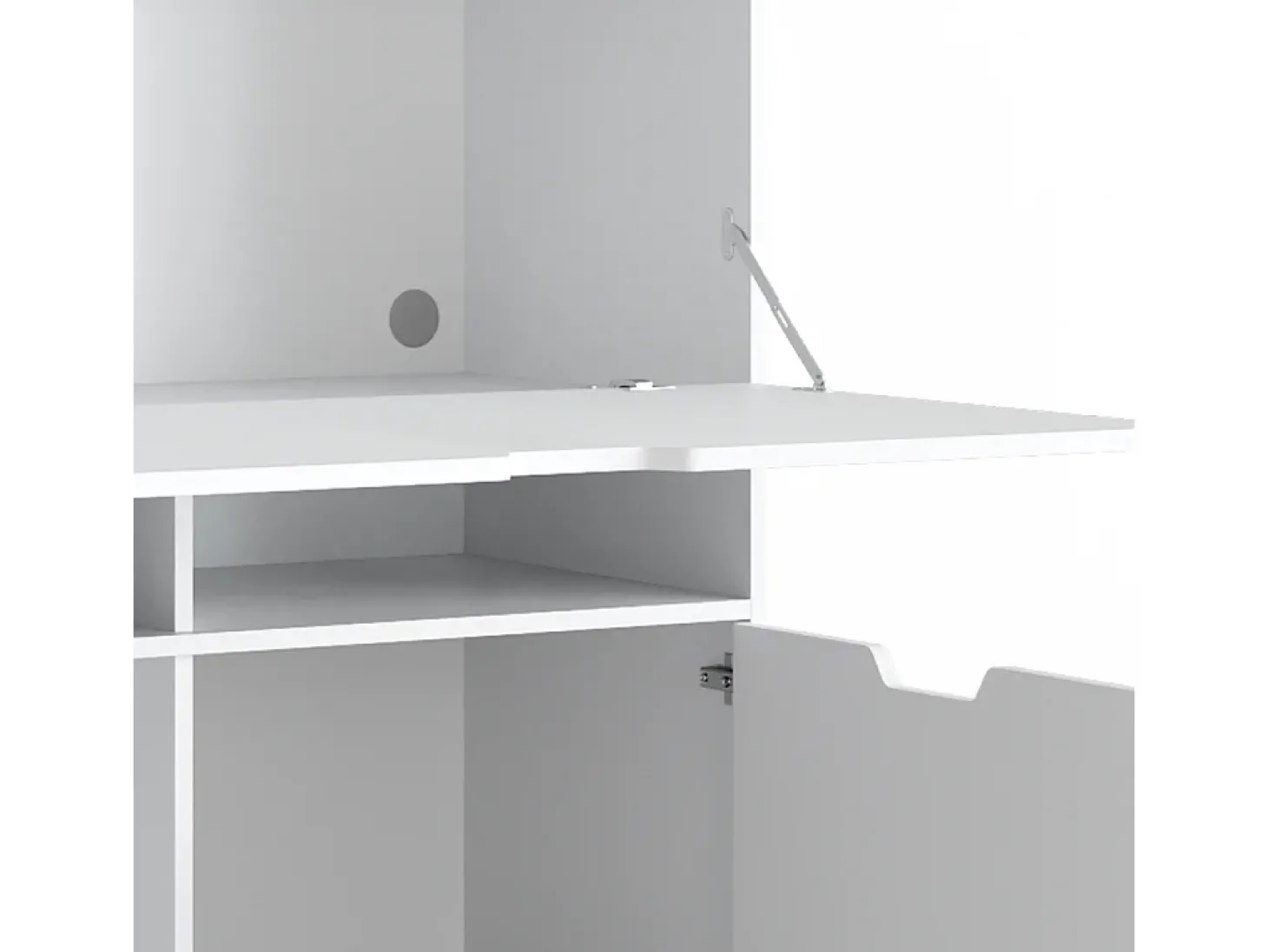 Mesa de secretária branco 110x45x140 berdi