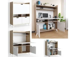 Mesa de secretária sonoma 110x45x140 berdi