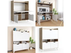 Mesa de secretária sonoma 110x45x140 berdi