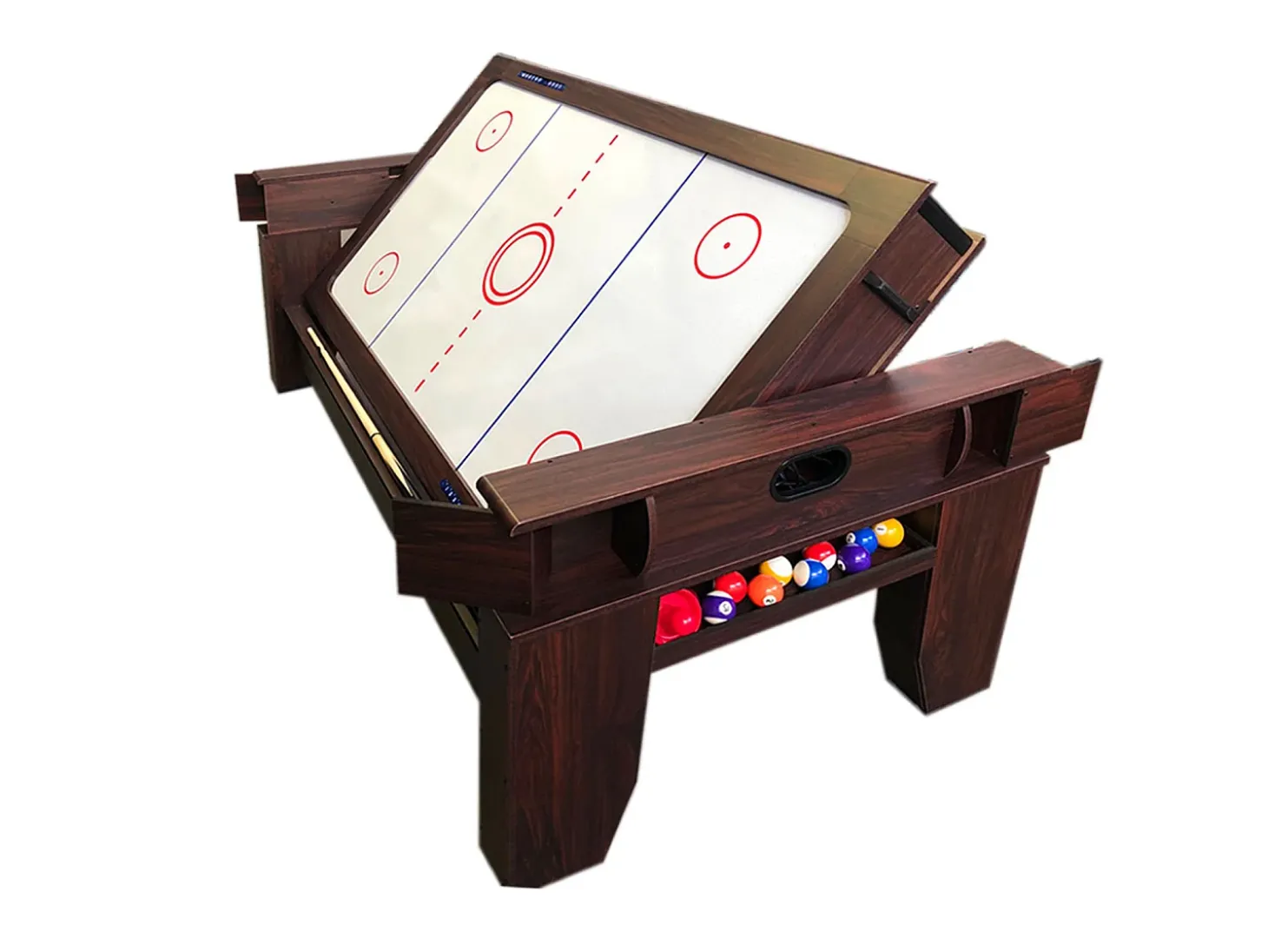 Mesa de sinuca multijogos de 7 pés com air hockey – Panther