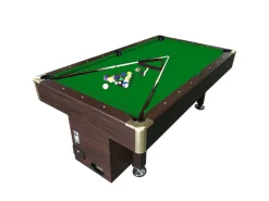 Mesa de sinuca verde 8 pés com máquina de moedas manual - Atlas