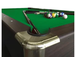 Mesa de sinuca verde 8 pés com máquina de moedas manual - Atlas
