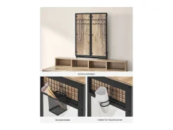 Mesa de Tocador 90x40x140,8 cm Carvalho Castanho/Preto