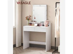 Mesa de toucador 80x40x145 cm branca