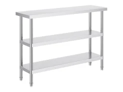 Mesa de Trabalho Cozinha SucceBuy 35,6x121,9 cm, Mesa de Trabalho de Cozinha Comercial em Aço Inoxidável
