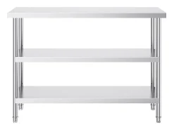 Mesa de Trabalho Cozinha SucceBuy 35,6x121,9 cm, Mesa de Trabalho de Cozinha Comercial em Aço Inoxidável
