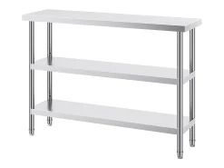 Mesa de Trabalho Cozinha SucceBuy 35,6x121,9 cm, Mesa de Trabalho de Cozinha Comercial em Aço Inoxidável
