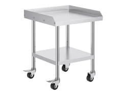 Mesa de Trabalho SucceBuy Mesa de Trabalho em Aço Inoxidável 60.96 x 60.96 cm, Mesa de Preparação de Alimentos Comercial para Serviços Pesados