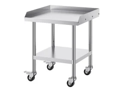 Mesa de Trabalho SucceBuy Mesa de Trabalho em Aço Inoxidável 60.96 x 60.96 cm, Mesa de Preparação de Alimentos Comercial para Serviços Pesados