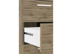 Mesa Dguarin, Mesa de canto para PC, Mesa de escritório multiuso, Mesa multiposições que economiza espaço, 100% Fabricado na Itália, 160x60h75 cm, Carvalho