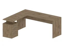 Mesa Dguarin, Mesa de canto para PC, Mesa de escritório multiuso, Mesa multiposições que economiza espaço, 100% Fabricado na Itália, 160x60h75 cm, Carvalho