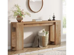 Mesa do Console 160 x 29,5 x 85 cm, Mesa Auxiliar, Mesa de Corredor, Mesa Baixa para Pequenos Espaços