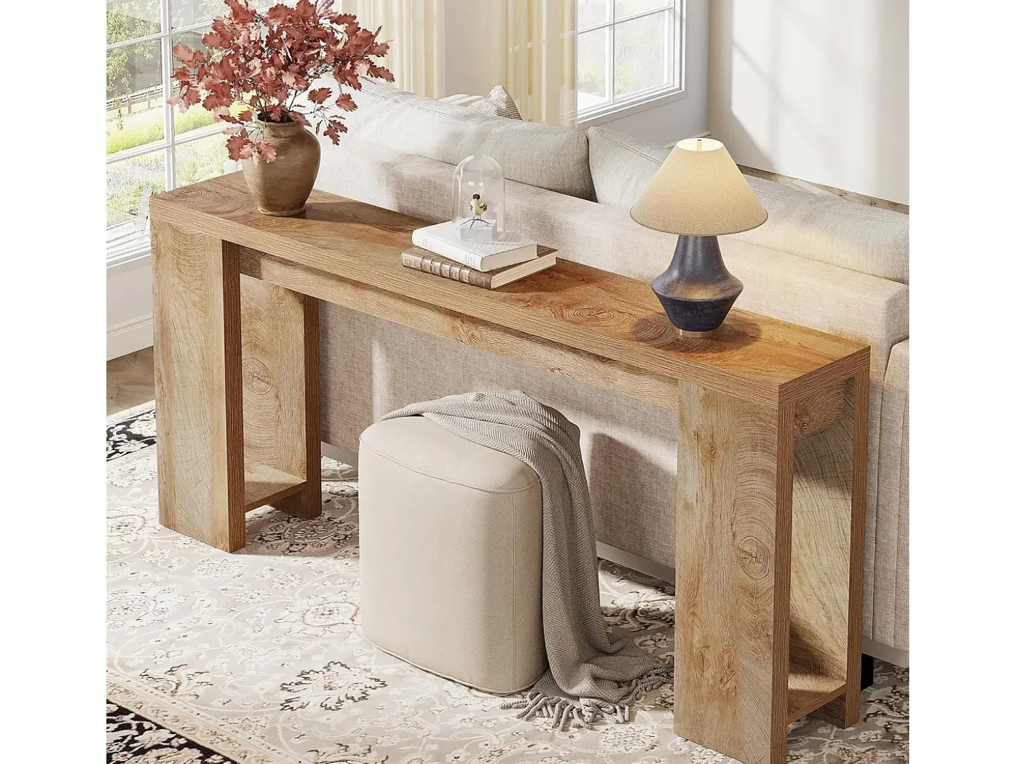 Mesa do Console 160 x 29,5 x 85 cm, Mesa Auxiliar, Mesa de Corredor, Mesa Baixa para Pequenos Espaços