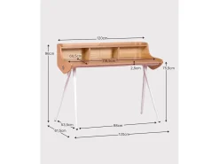 Mesa escandinava em madeira maciça de carvalho - Oakland - Roble Americano
