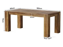 Mesa executiva de 160 cm, Mesa de computador para escritório grande, Mesa de trabalho simples para escrever