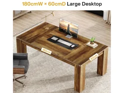 Mesa executiva de 160 cm, Mesa de computador para escritório grande, Mesa de trabalho simples para escrever