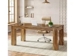Mesa executiva de 160 cm, Mesa de computador para escritório grande, Mesa de trabalho simples para escrever
