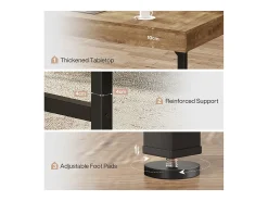 Mesa executiva industrial de 140 cm para escritório em casa, mesa de computador e laptop rústica e simples