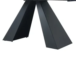 Mesa extens. vidro temp., cerâmica e metal efeito mármore preto LOZIPA de Pascal MORABITO