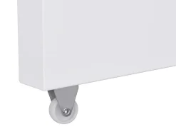 Mesa extensível com tampo giratório de 360° em MDF lacado branco - PAVELO