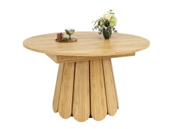 Mesa extensível de 118-158 x 118 cm para 6 pessoas - Cor natural clara