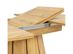 Mesa extensível de 118-158 x 118 cm para 6 pessoas - Cor natural clara