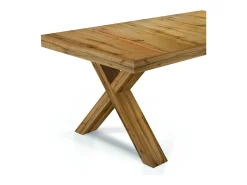 Mesa extensível de madeira de carvalho nodoso 160x90 cm - 410x90 cm - GALLIPOLI