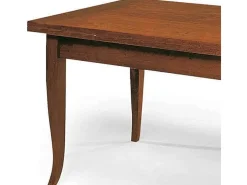 Mesa extensível de madeira com acabamento em nogueira 140x80 - 220x80 cm - SANTO SPIRITO