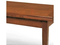 Mesa extensível de madeira com acabamento em nogueira 140x80 - 220x80 cm - SANTO SPIRITO