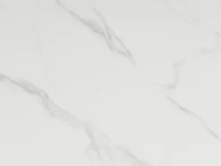 Mesa extensível em cerâmica e metal efeito mármore branco - CARIOULA de MORABITO