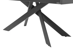 Mesa extensível em cerâmica e metal mármore branco e antracite - COREMA de MORABITO