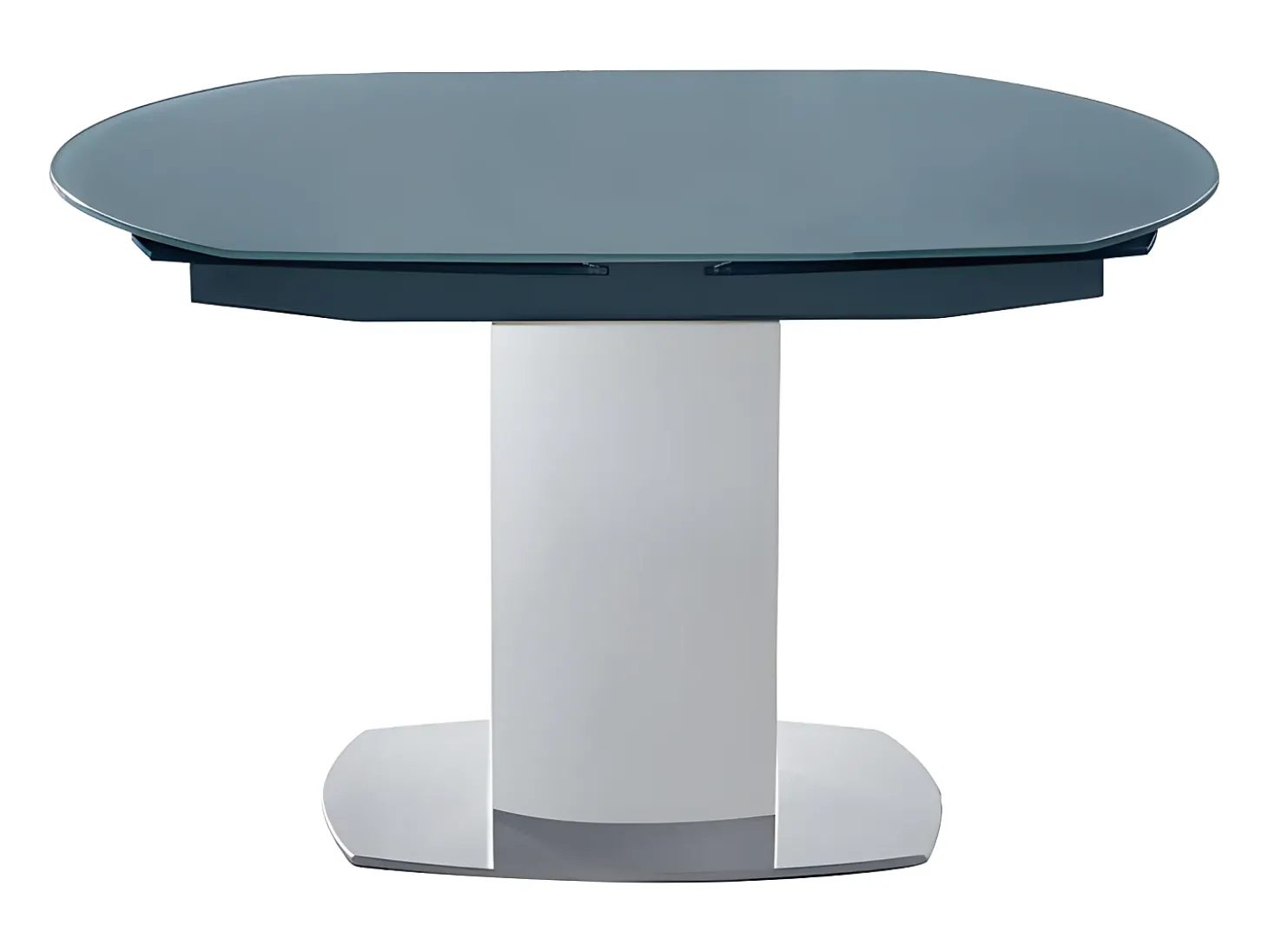 Mesa extensível TALICIA -Vidro temperado e metal -Cinzento