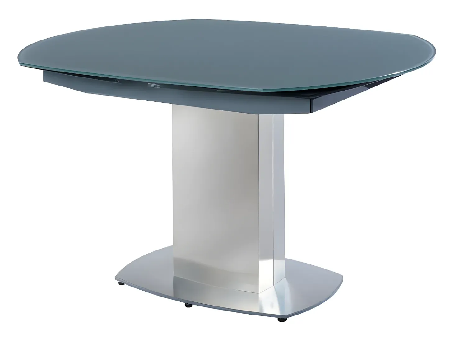 Mesa extensível TALICIA -Vidro temperado e metal -Cinzento