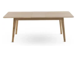 Mesa extensível 160/200x90 pés de hevea com tampo folheado a carvalho