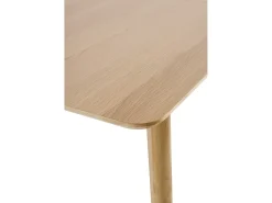Mesa extensível 160/200x90 pés de hevea com tampo folheado a carvalho