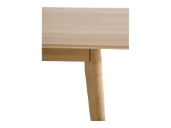 Mesa extensível 160/200x90 pés de hevea com tampo folheado a carvalho