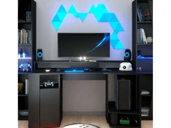 Mesa Gamer Preta c/ LED 87x152x62 cm