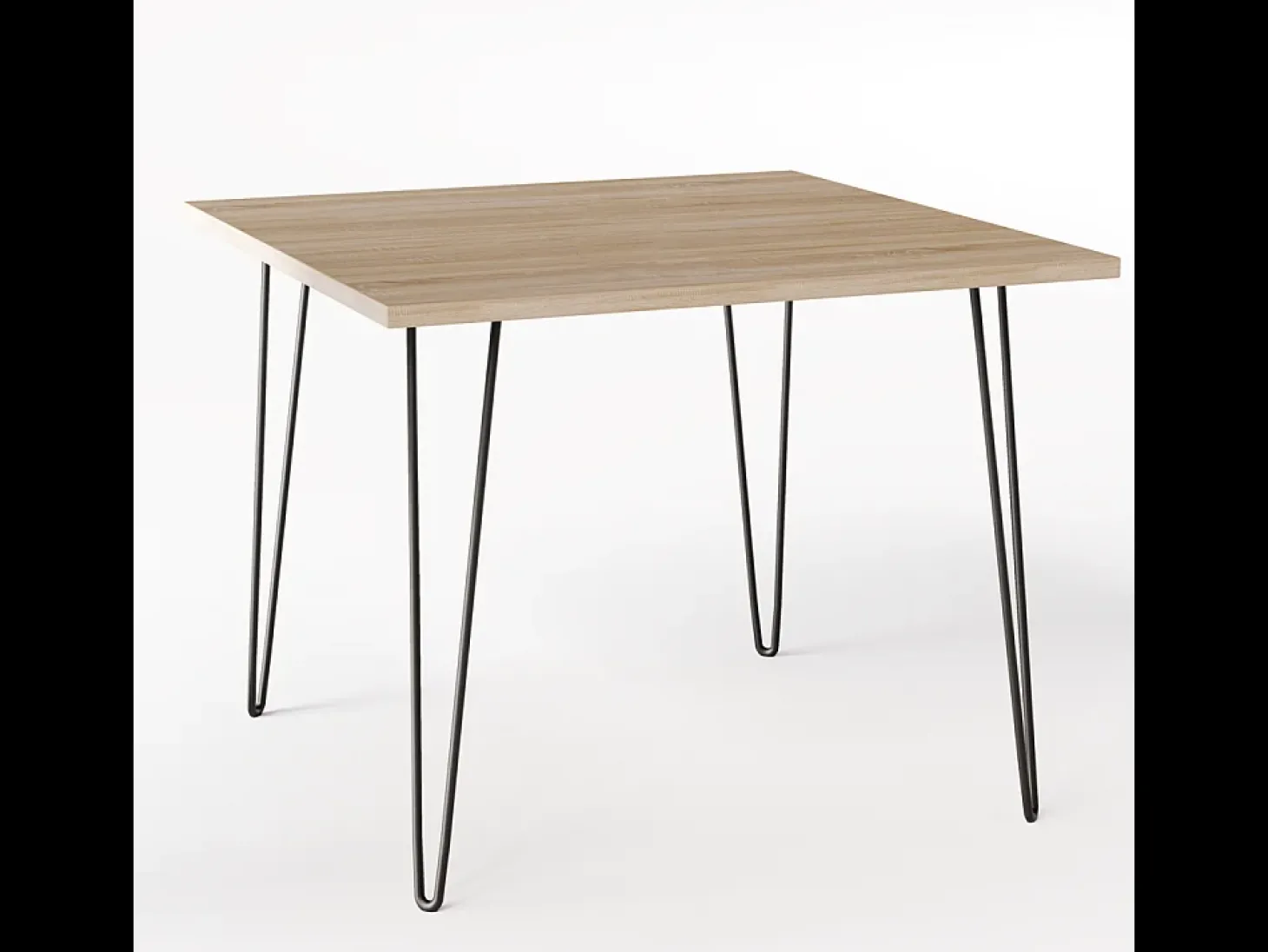 Mesa HAIRPIN 90 x 90 cm para cozinha, sala de estar, sala de jantar Carvalho Sonoma