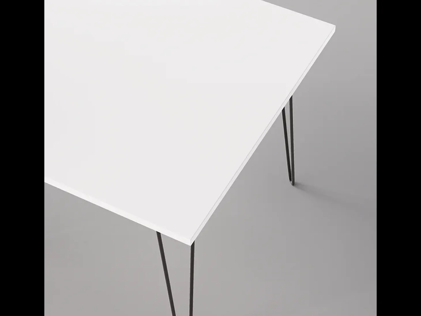 Mesa HAIRPIN 90 x 90 cm para cozinha, sala de estar, sala de jantar Branco