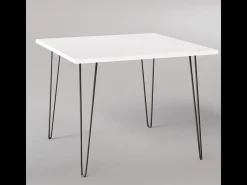 Mesa HAIRPIN 90 x 90 cm para cozinha, sala de estar, sala de jantar Branco