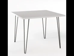Mesa HAIRPIN 90 x 90 cm para cozinha, sala de estar, sala de jantar Cinza
