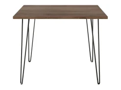 Mesa HAIRPIN 90 x 90 cm para cozinha, sala de estar, sala de jantar Carvalho Chocolate