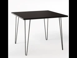Mesa HAIRPIN 90 x 90 cm para cozinha, sala de estar, sala de jantar Preto