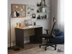 Mesa Industrial Nibis Carvalho Sonoma e Cinza Antracite 100 cm