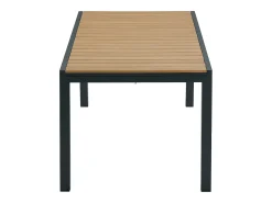 Mesa jantar jardim extensível alu. e polywood C170/230cm natural claro e antracite MACILA